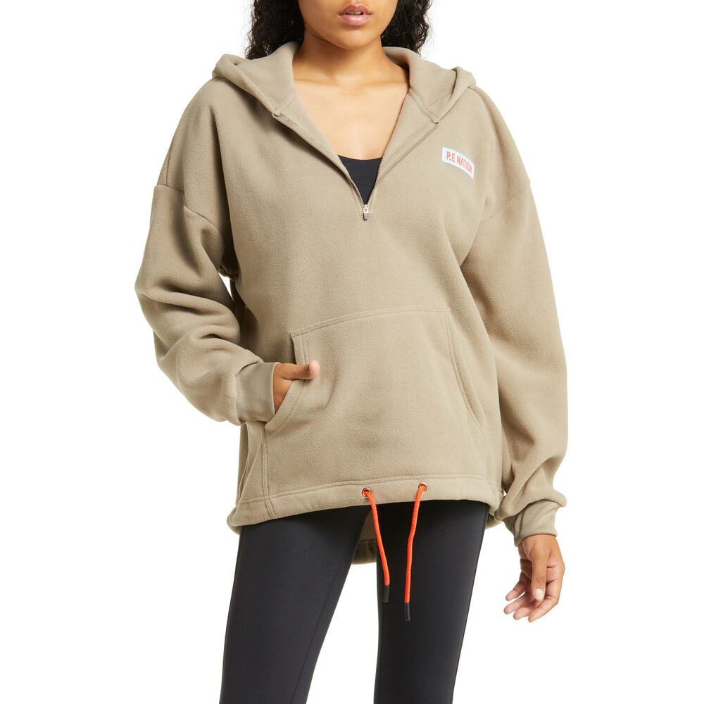P.E Nation Century 'Half Zip' Tan Hoodie Size M